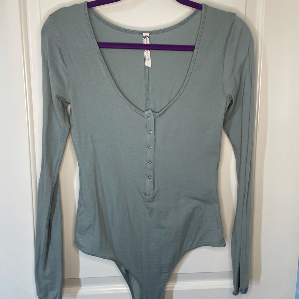 Free People Snap Button Bodysuit